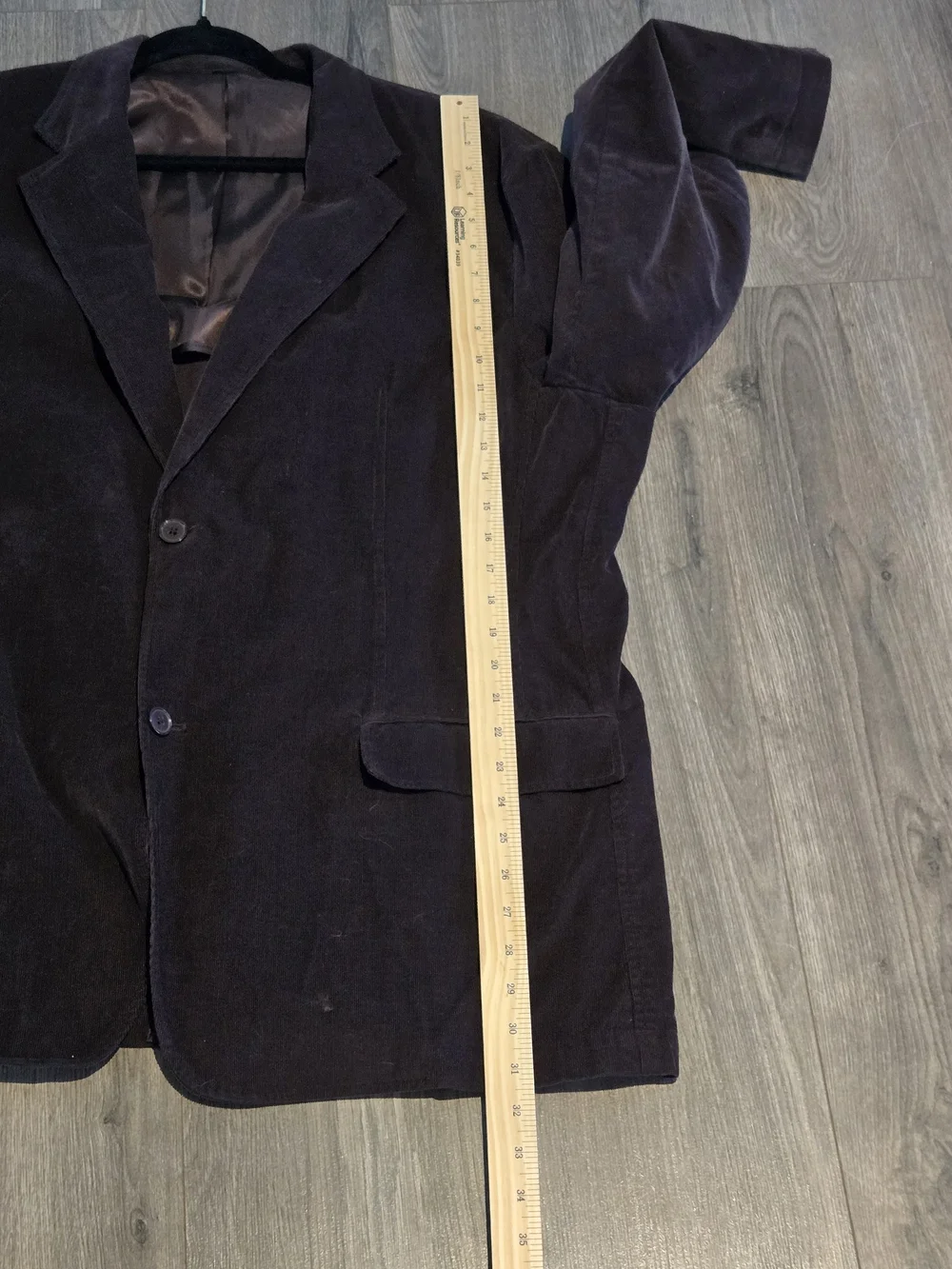 Alfani Men’s XXL Brown Velvet Sport Coat Blazer Jacket Button Up